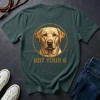 Labrador Retriever Shirt | Got Your 6 Back Print Tee | Lab Mom Gift | Yellow Black Chocolate Lab Tee | Ships to US CA UK AU