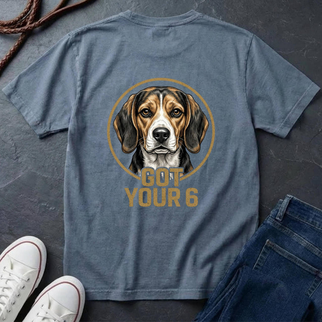 Beagle Shirt | Got Your 6 Back Print Tee | Beagle Mom Gift | Beagle Lover Tee | Ships to US CA UK AU