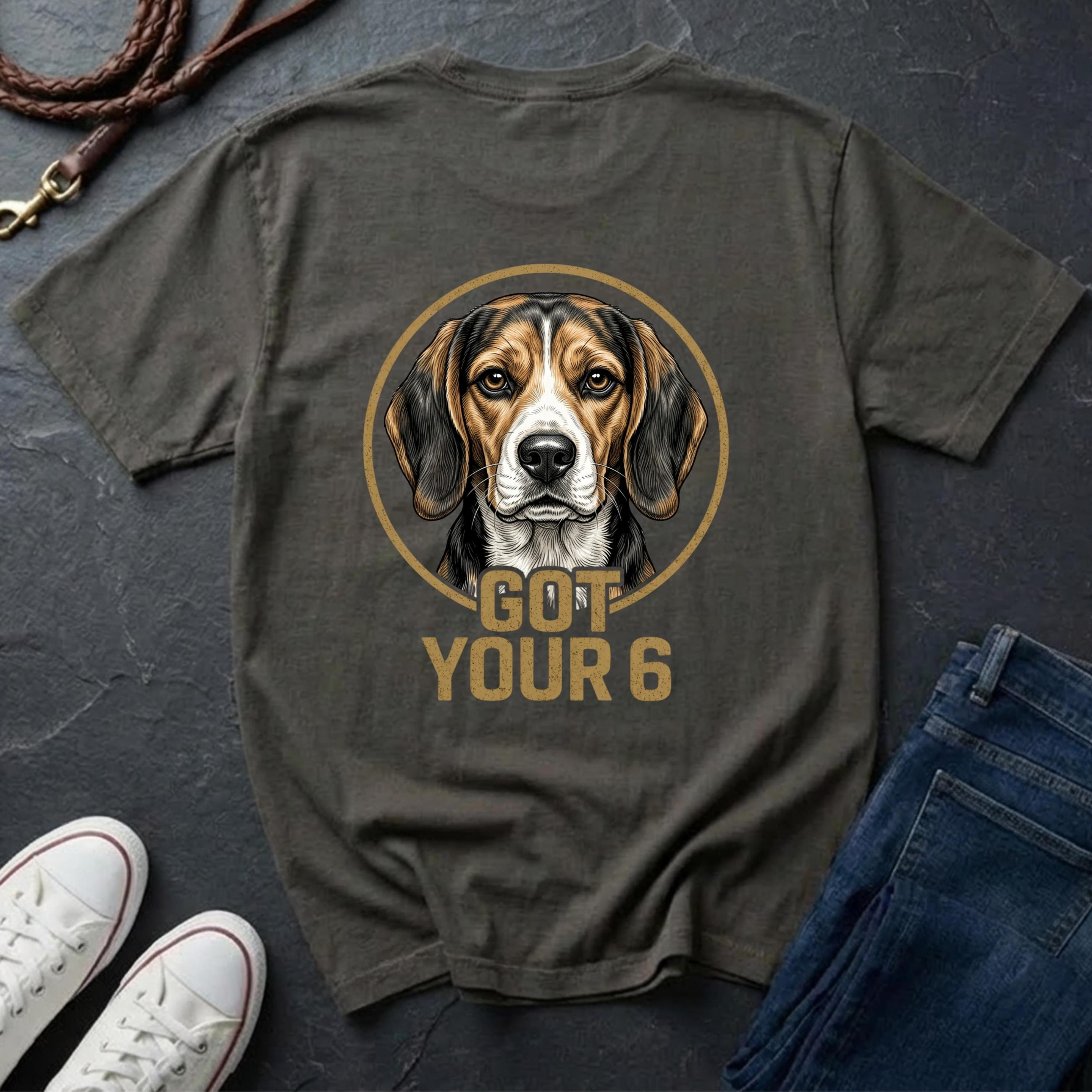 Beagle Shirt | Got Your 6 Back Print Tee | Beagle Mom Gift | Beagle Lover Tee | Ships to US CA UK AU