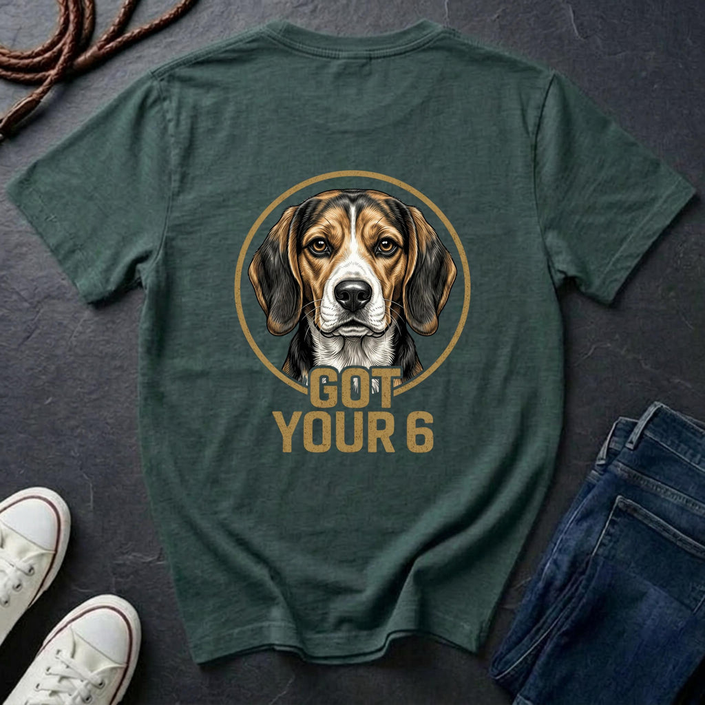 Beagle Shirt | Got Your 6 Back Print Tee | Beagle Mom Gift | Beagle Lover Tee | Ships to US CA UK AU