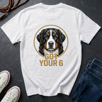 Bernese Mountain Dog Shirt | Got Your 6 Back Print Tee | Berner Mom Gift | Bernese Mountain Dog Lover Tee | Ships to US CA UK AU