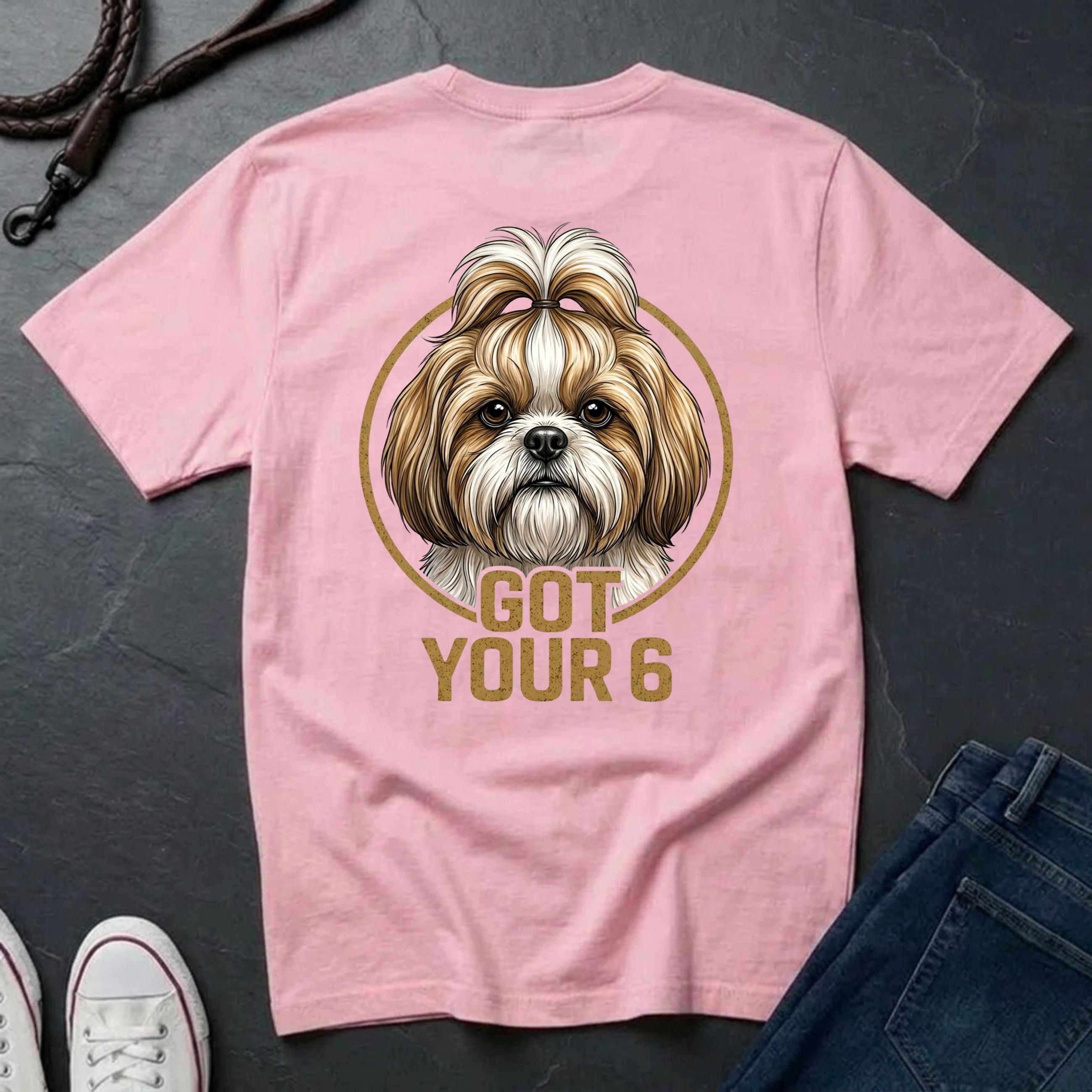 Shih Tzu Shirt | Got Your 6 Back Print Tee | Shih Tzu Mom Gift | Shih Tzu Lover Tee | Ships to US CA UK AU
