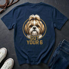 Shih Tzu Shirt | Got Your 6 Back Print Tee | Shih Tzu Mom Gift | Shih Tzu Lover Tee | Ships to US CA UK AU