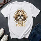 Shih Tzu Shirt | Got Your 6 Back Print Tee | Shih Tzu Mom Gift | Shih Tzu Lover Tee | Ships to US CA UK AU