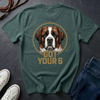 Saint Bernard Shirt | Got Your 6 Back Print Tee | Saint Bernard Mom Gift | Saint Bernard Lover Tee | Ships to US CA UK AU