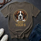 Saint Bernard Shirt | Got Your 6 Back Print Tee | Saint Bernard Mom Gift | Saint Bernard Lover Tee | Ships to US CA UK AU