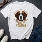 Saint Bernard Shirt | Got Your 6 Back Print Tee | Saint Bernard Mom Gift | Saint Bernard Lover Tee | Ships to US CA UK AU