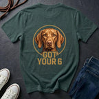 Vizsla Shirt | Got Your 6 Back Print Tee | Vizsla Mom Gift | Vizsla Lover Tee | Ships to US CA UK AU