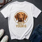 Vizsla Shirt | Got Your 6 Back Print Tee | Vizsla Mom Gift | Vizsla Lover Tee | Ships to US CA UK AU