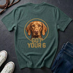 Vizsla Shirt | Got Your 6 Back Print Tee | Vizsla Mom Gift | Vizsla Lover Tee | Ships to US CA UK AU