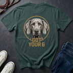 Weimaraner Shirt | Got Your 6 Back Print Tee | Weimaraner Mom Gift | The Gray Ghost Tee | Ships to US CA UK AU