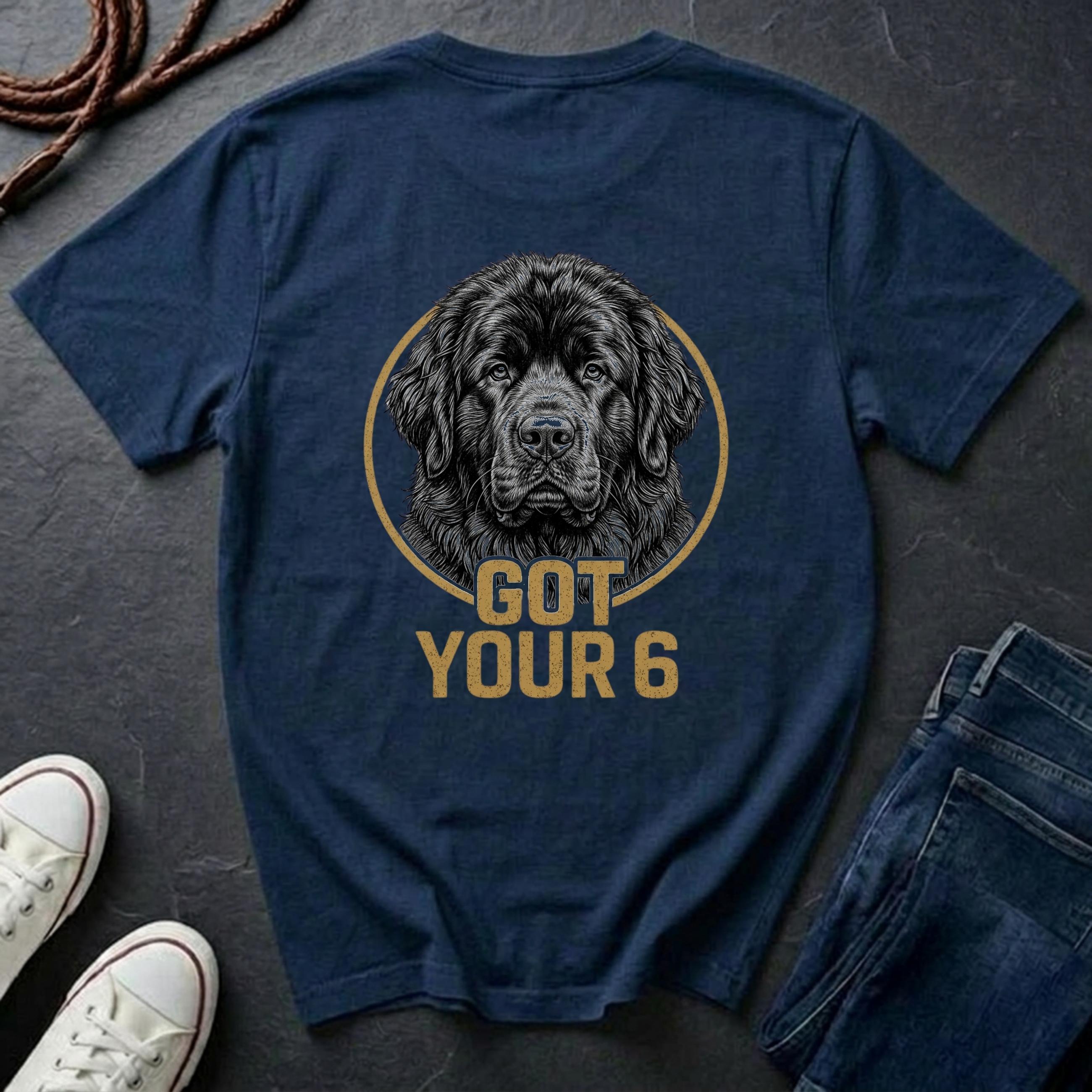Newfoundland Shirt | Got Your 6 Back Print Tee | Newfoundland Mom Gift | Newfy Lover Tee | Ships to US CA UK AU