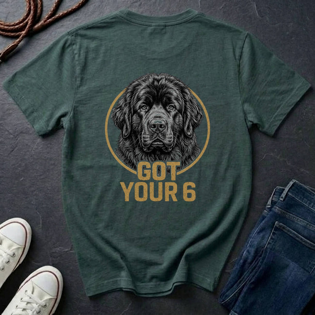 Newfoundland Shirt | Got Your 6 Back Print Tee | Newfoundland Mom Gift | Newfy Lover Tee | Ships to US CA UK AU