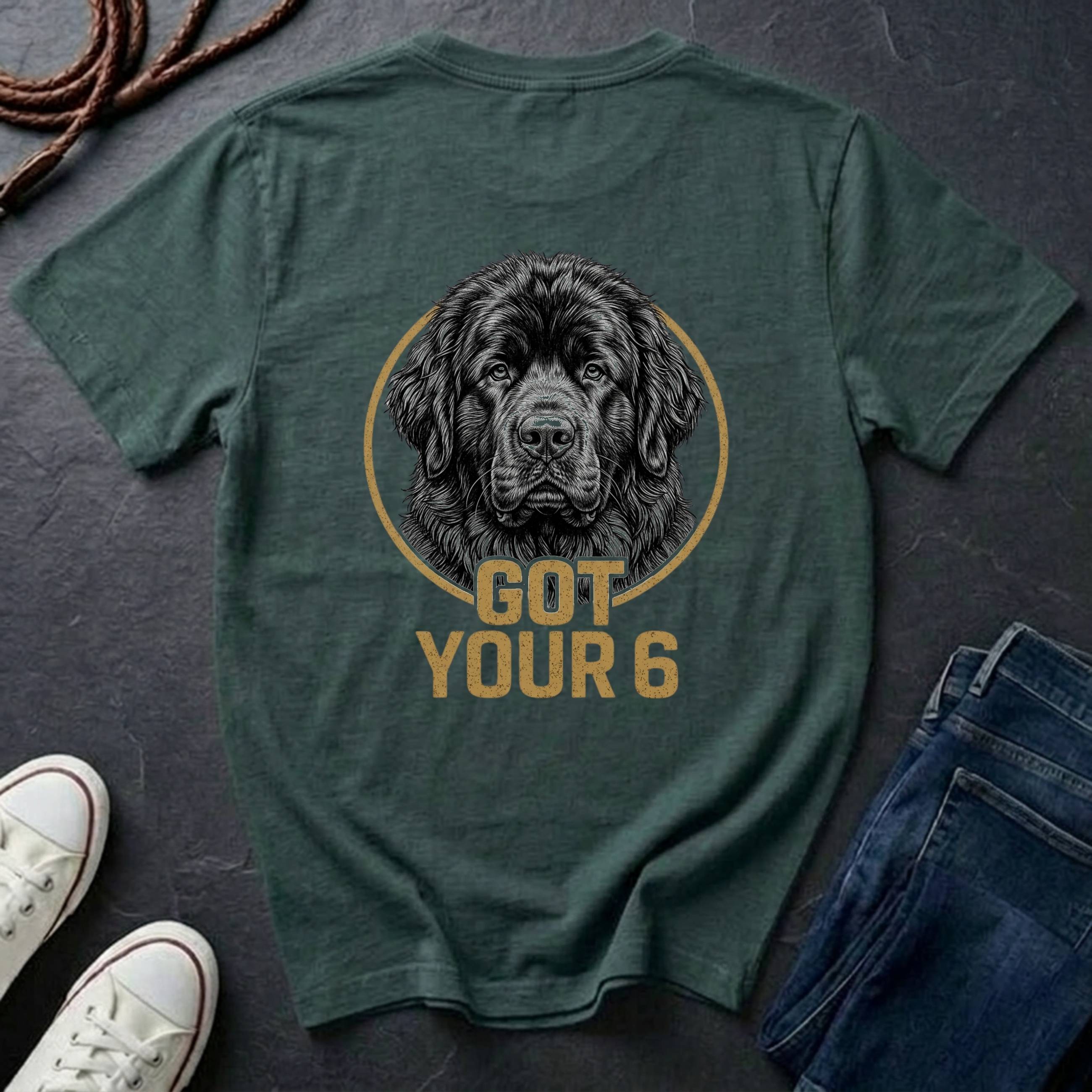 Newfoundland Shirt | Got Your 6 Back Print Tee | Newfoundland Mom Gift | Newfy Lover Tee | Ships to US CA UK AU