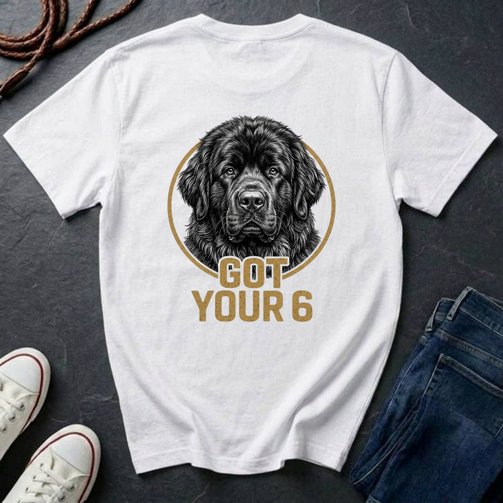 Newfoundland Shirt | Got Your 6 Back Print Tee | Newfoundland Mom Gift | Newfy Lover Tee | Ships to US CA UK AU