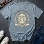 Cavalier King Charles Spaniel Heritage Breed T-Shirt | Vintage Badge Dog Lover Gift Shirt on a chambray Comfort Colors Tee
