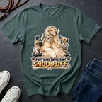 Afghan Hound wearing a grooming snood illustration on "Don't Make Me Take My Snood Off" Comfort Colors t-shirt in seafoam