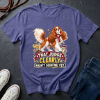  Cavalier King Charles Spaniel show dog illustration on "That Judge Clearly Hasn't Seen Me Yet" Comfort Colors t-shirt in violet